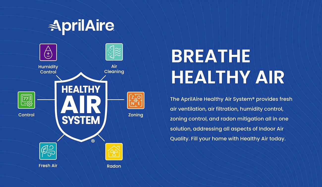 Aprilaire has landing page hero graphic